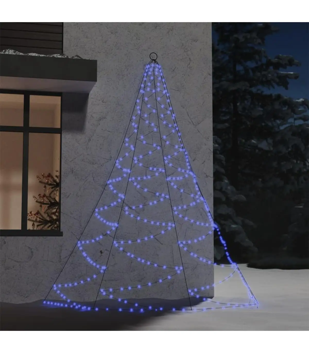 3 m blue LED metal hook Wall tree lights 260 hoses and garlands