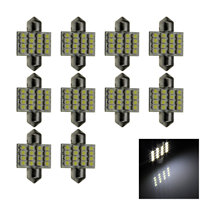 10x White AUTO 31MM Festoon Lamp Door Light 16 Emitters 1210 SMD LED 32mm I009-W