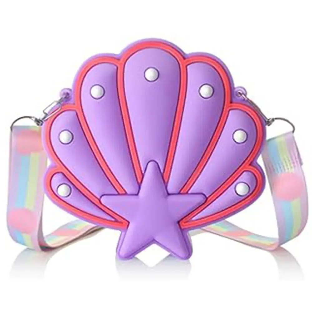 Tas Cangkang Silikon Tahan Air Kantong Selempang Cangkang Laut Ringan dan Lembut Kapasitas Cukup Dompet Koin Cangkang Tali Dapat Disesuaikan