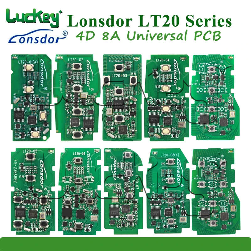 Lonsdor LT20 -01/02/03/04/05/06/07/08/10 Smart Key PCB Generate 4D 8A For Toyota Universal Circuit Board fit Lexus for Subaru