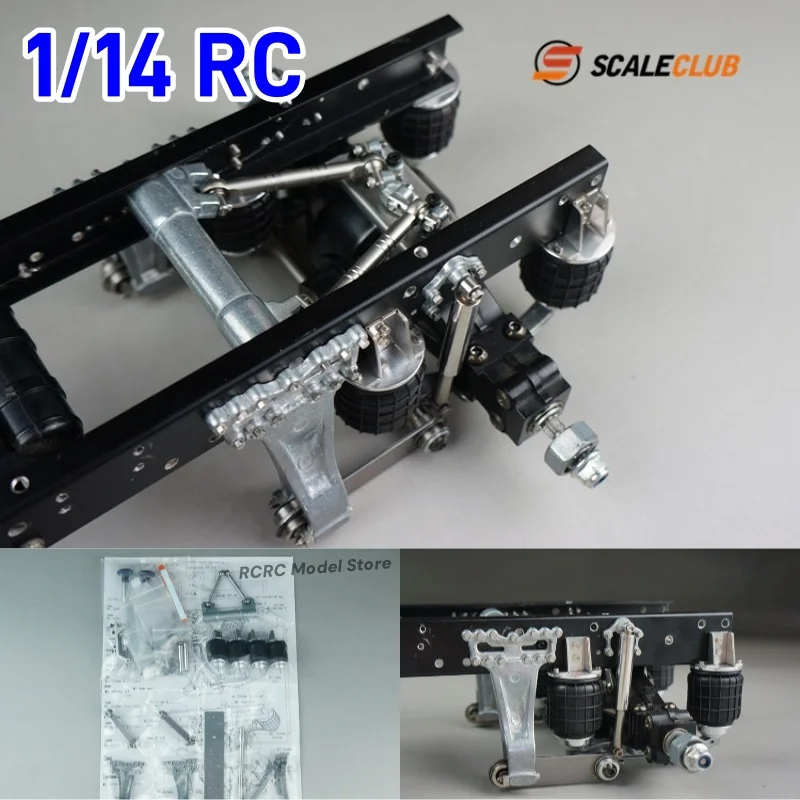 

RC Truck Rear Single-axle Airbag Suspension System SCALECLUB DDQNXG-TY-1 For Tamiya 1 14 RC Truck 770S FH16 Parts Accessories