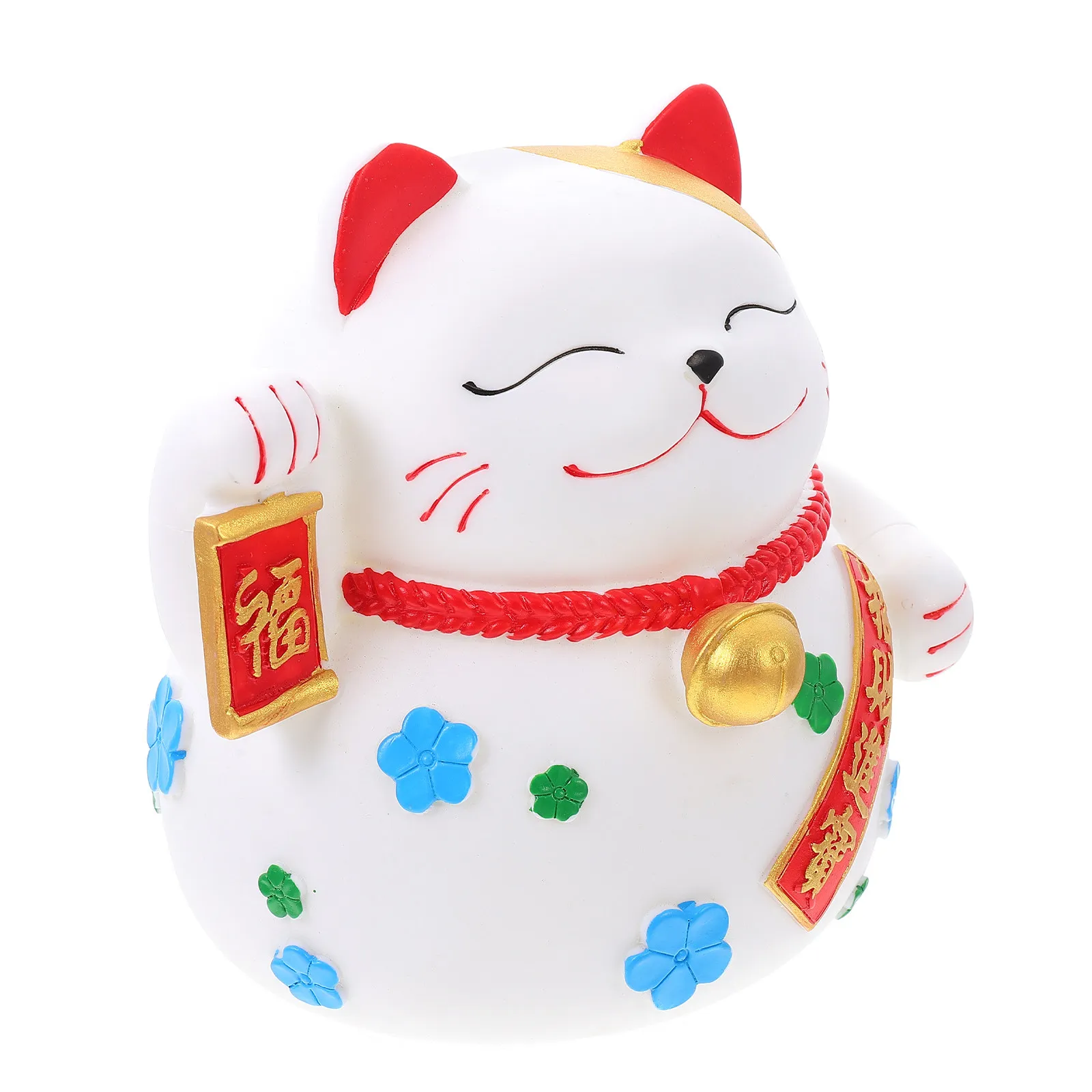 Adorable Luck Cat Piggy Bank High Grade Supple Plastic Money Storage Box Desktop Adornment Coin Bank for Daily Use Gift