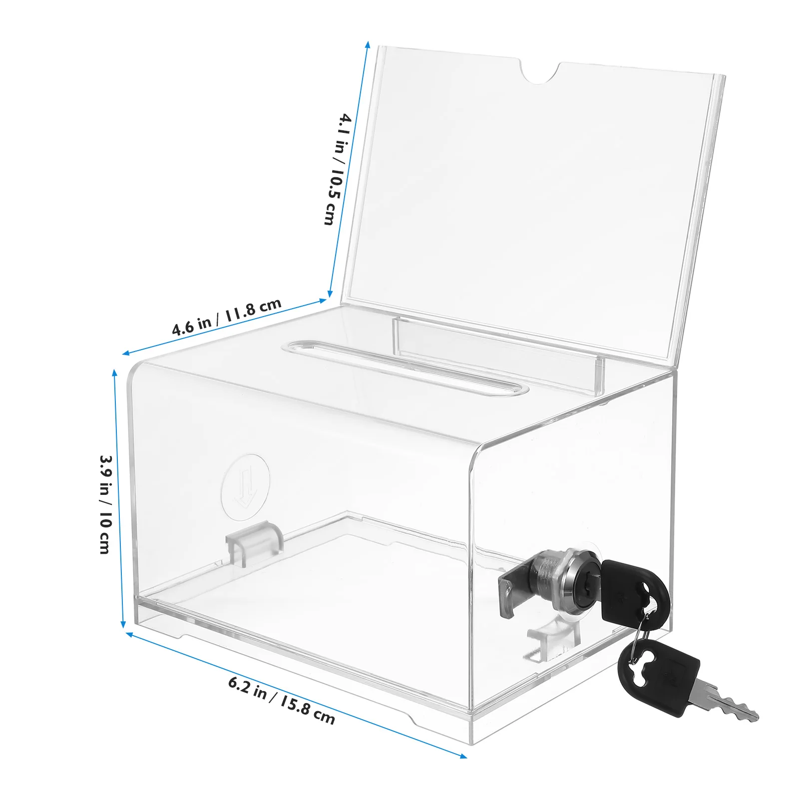 Hucha, caja de donación, caja de sugerencias, urna acrílica transparente, bancos de ahorro de dinero multiusos para recoger fondos con llave, solo ahorro