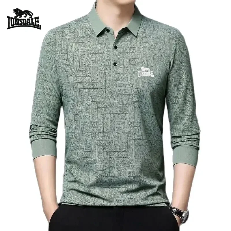 

Spring and Autumn Men's High-quality Embroidered Long Sleeved Polo Shirt, New Fashionable and Casual Multifunctional Top