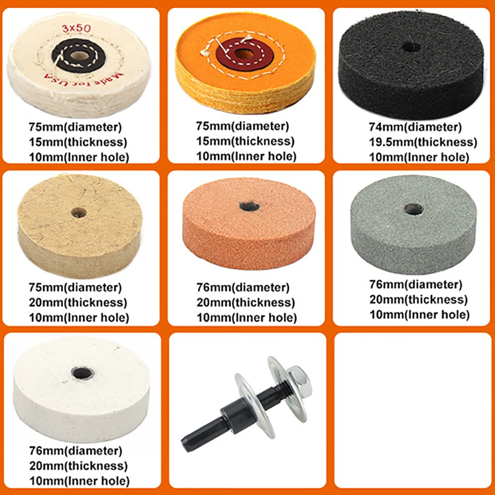 3 zoll Schleifen Rad Polieren Pad Schleifen Stein Wolle Rad Tuch RoundDisc Rad Schleif Scheibe für Metall Grinder Dreh Werkzeug