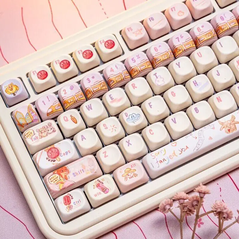 Custom Anthropomorphic Metropolis Aesthetic Sly Fox Brave Rabbit PBT Five Side Hot Sublimation Durable Gift!