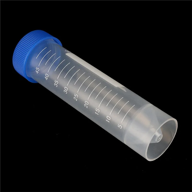 

EDT-100PCS 50Ml Graduated Centrifuge Tubes, Laboratory Cryovials, Blue Screw Cap Centrifuge Tubes For Analysis