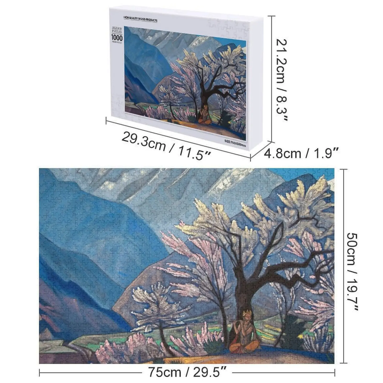 Nicholas Roerich - Krishna Spring in Kulu Jigsaw Puzzle Giocattolo per bambini Iq Opere d'arte Puzzle con immagini