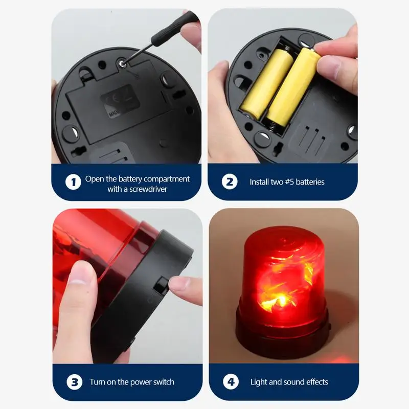 Warning Lights For Kids Warning Indicator Firefighting Sound Light Fire Siren Electronic Horn Party Light Kids Toy Warning Light