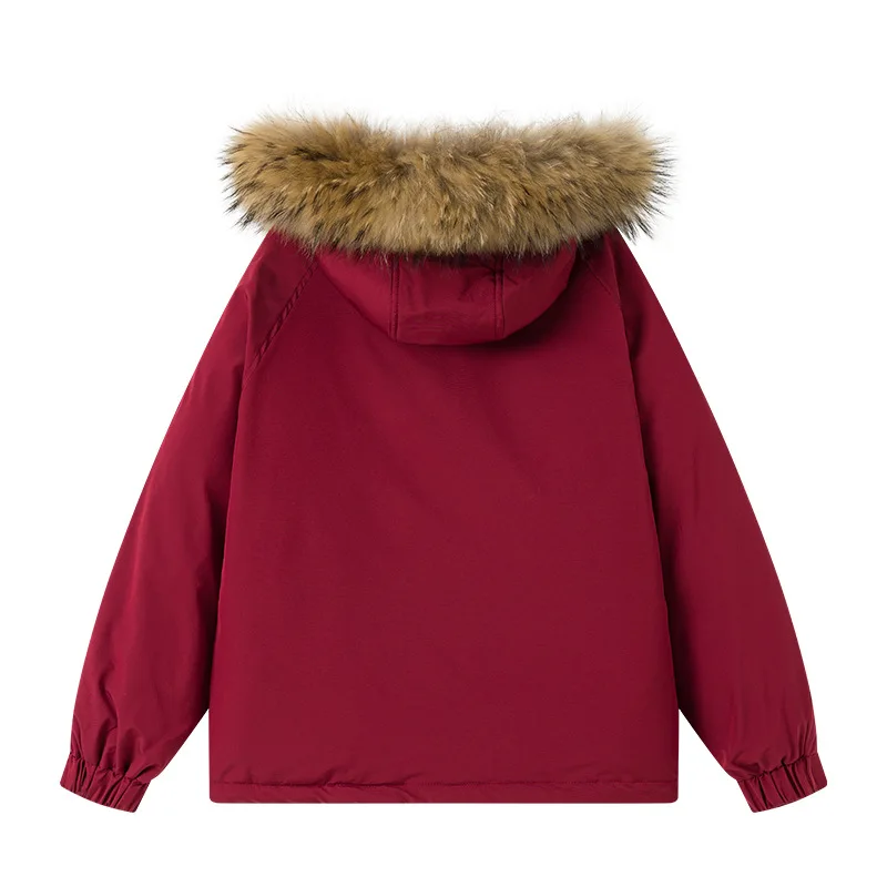 PinkyIsBlack 2024 Korean New Down Cotton-padded Jacket Women's Short Tooling Winter Parkas Jacket Thick Fur Hooded Women Clothes