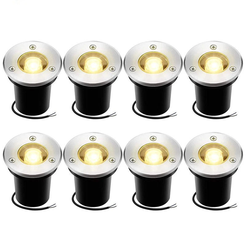 LED Outdoor Waterproof IP68 DC24V Buried Light Embedded Ground Light for Lawn Foot Garden Pathway Lighting