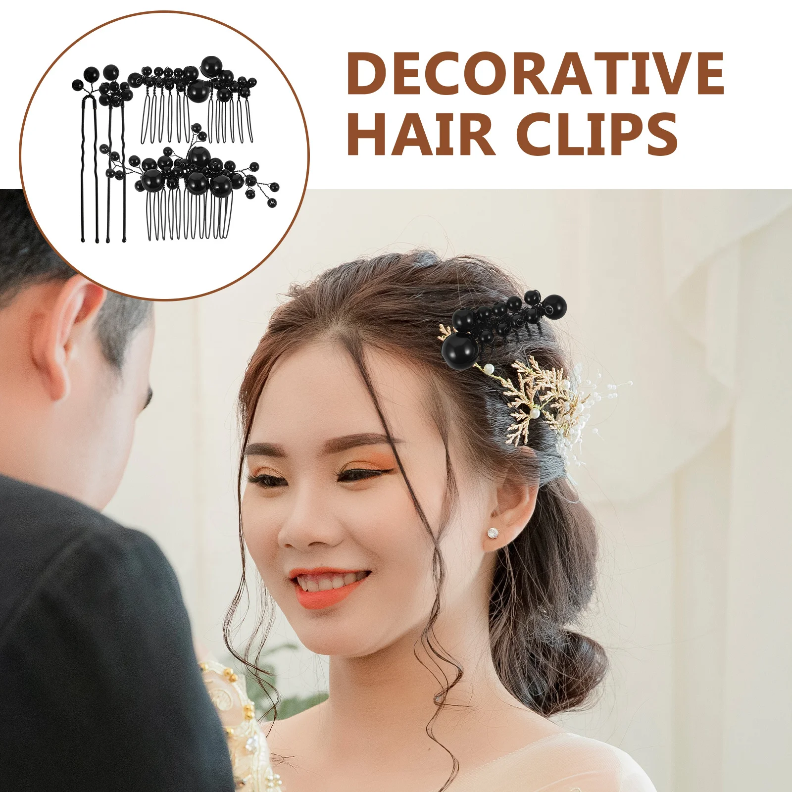 

1Set Bridal Hairpin Set Fake Pearl Handmade Wedding Hair Sticks Elegant Hair Accessories for Women Updo Fake Pearl Hairpin