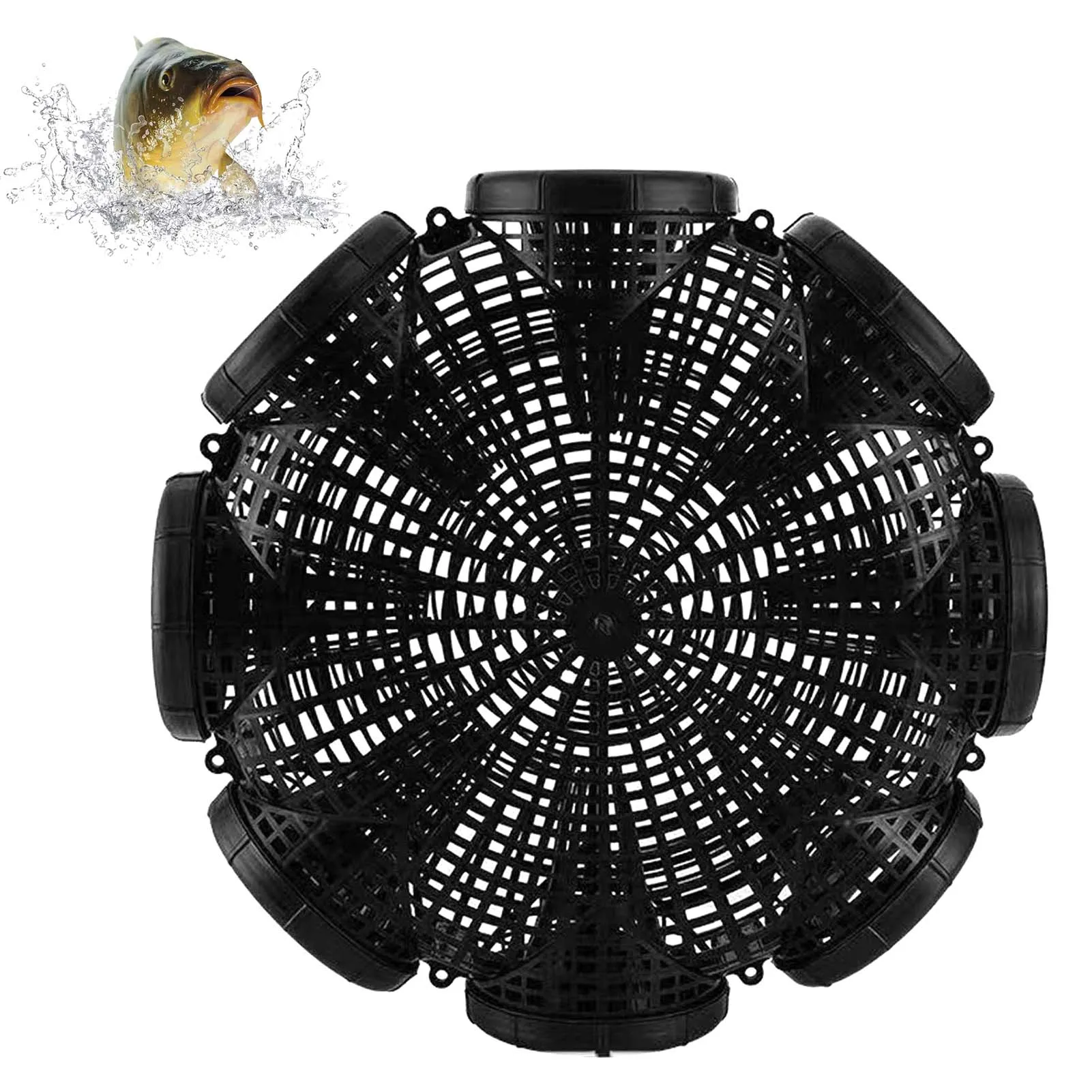 Kreeft gele Palingkooi Eenvoudig te gebruiken 3/6/8 gaten Ontwerp Verwijderbare kooi Geschikt voor buitenvistuig