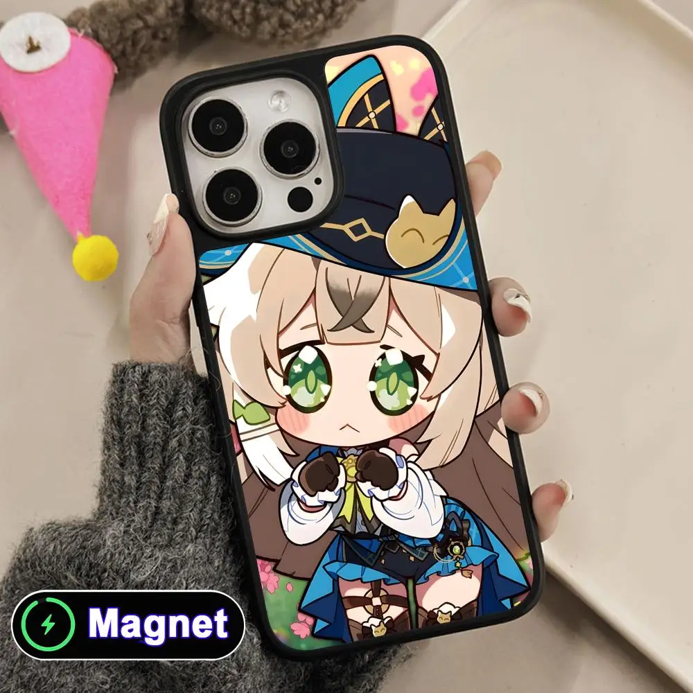

Game GI Kirara Phone Case for iPhone 17 16 15 14 13 12 11 Air Pro Max Plus Matte Surface Magnet Cover