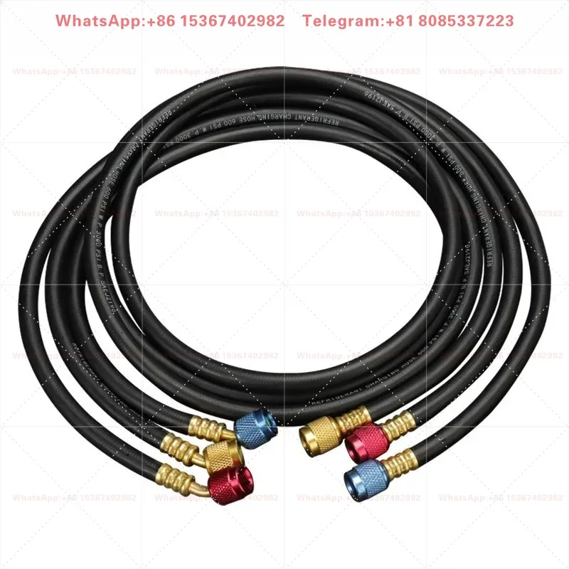 High Pressure Refrigerant Charging Hose for R410A R22 R134a 1/4