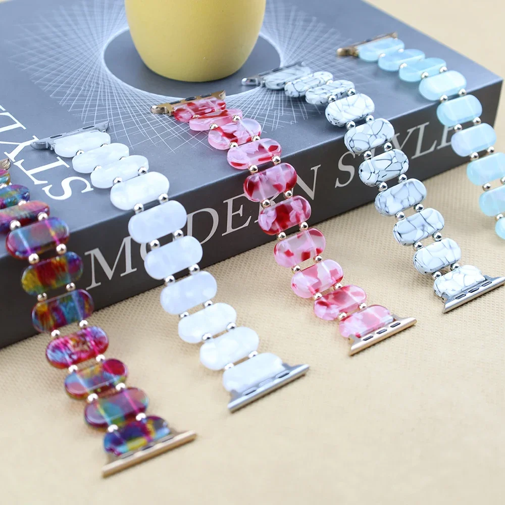 Cinturino in resina per cinturino Apple Watch 49mm Ultra 41mm 42mm 45mm 44mm 40mm bracciale donna per cinturino iWatch Series 9 8 7 6 se 5 4 3