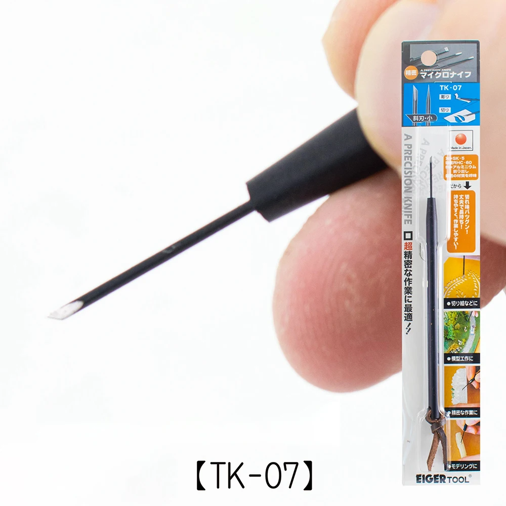 Eiger Tools TK-07 Precision Wax Carving Micro Knife 1.2mm Beveled Diagonal Blade Wax Modeling Jewelry Micro Detailing Craft Tool