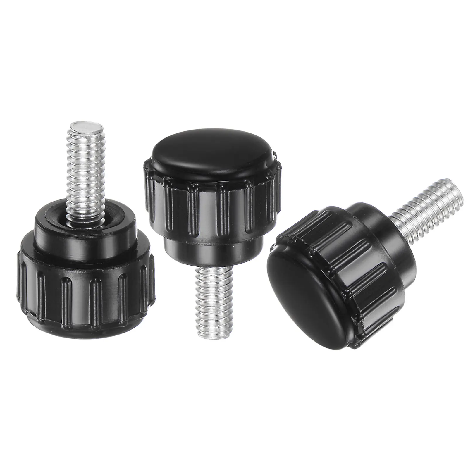 30/40/50100Pcs Round Head Handle Hand Screw Plastic Knurled Knobs Thumb Screws Clamping Knobs M4 x 10mm Male Thread Bolt Nuts