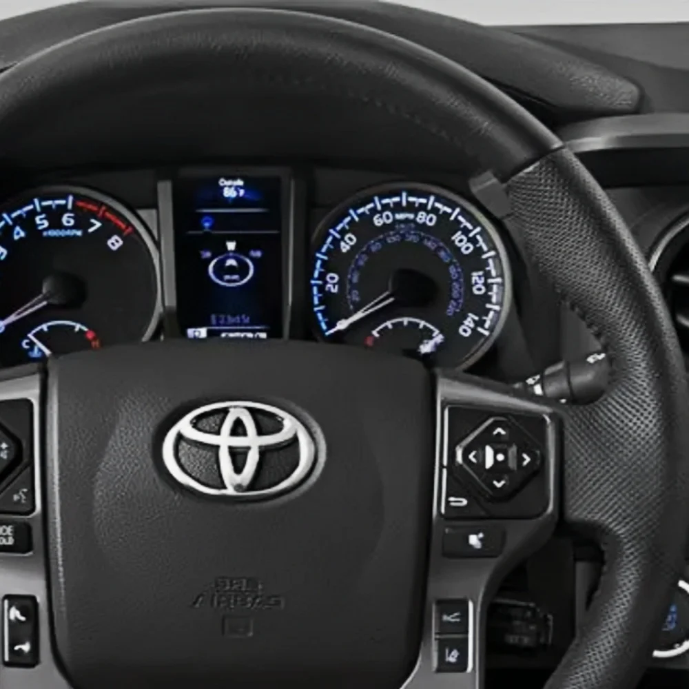 Custom Car Steering Wheel Cover 100% Fit For Toyota Land Cruiser Prado Land Cruiser Tacoma Tundra Car Products Steering Wrap