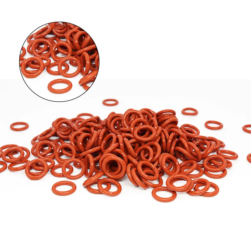 Red VMQ Silicone O-Ring thickness3/3.5/5mm High temperature resistance Sealing Gasket Washer for Industrial Various wholesal