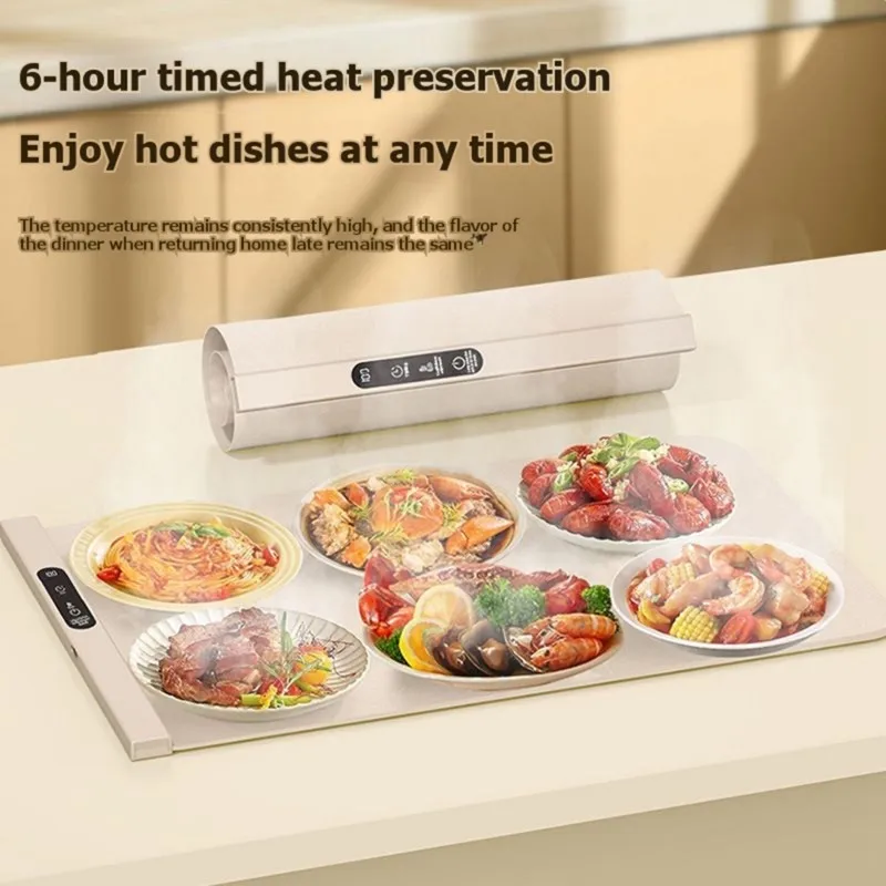 YLS-Store Smart Temperature Control EU Plug Multi-Function Silicone Heating Pad- Portable Design Easy Storage