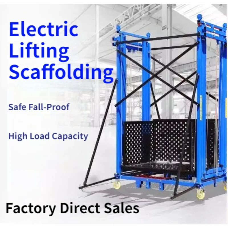 Electric lifting platform mobile and remote controlled suitable for indoor outdoor lifting transportation  painting work