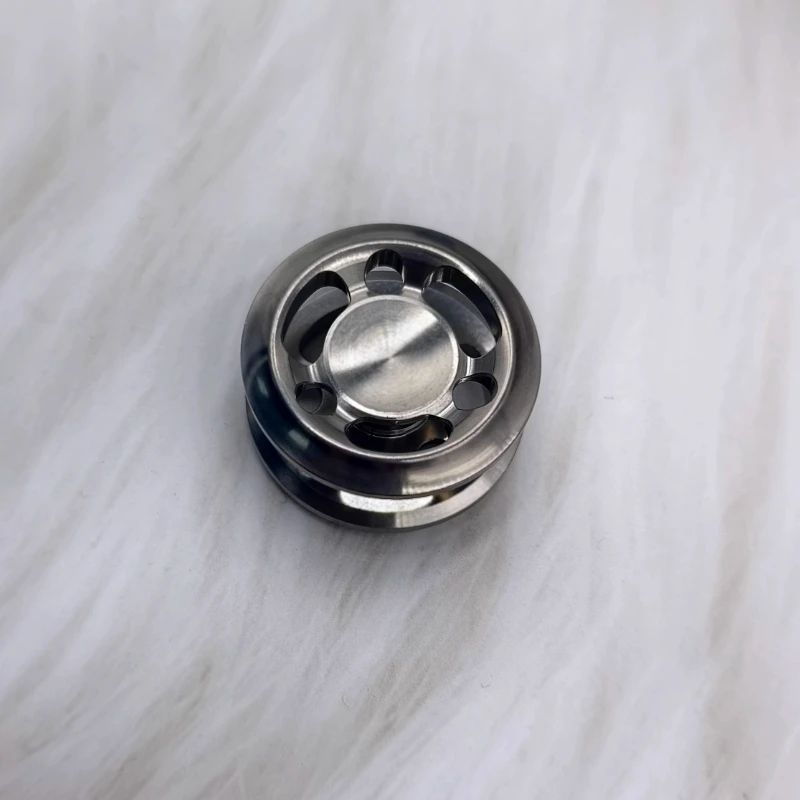 YH EDC Fidget Spinner Polished Lock Stainless Steel  Zircon Wash Ripple Lock R188 Bearing Modification and Replacement Parts.