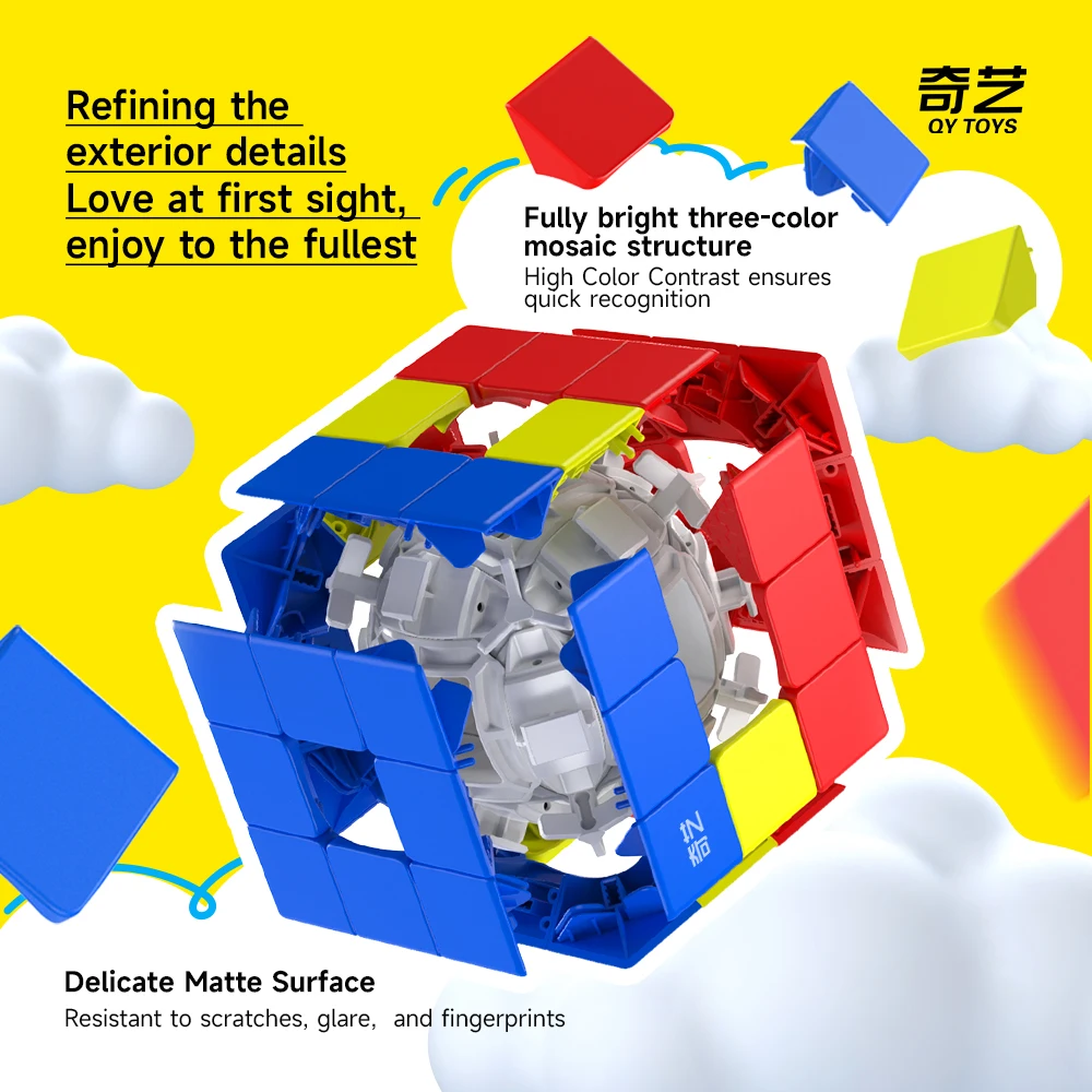 QiYi Void Cube Sandwich Speed Cube Puzzle Magic Cube Educational Toys Children Gift 3x3x3 Magnetic Magic Cube  Sandwich Cube