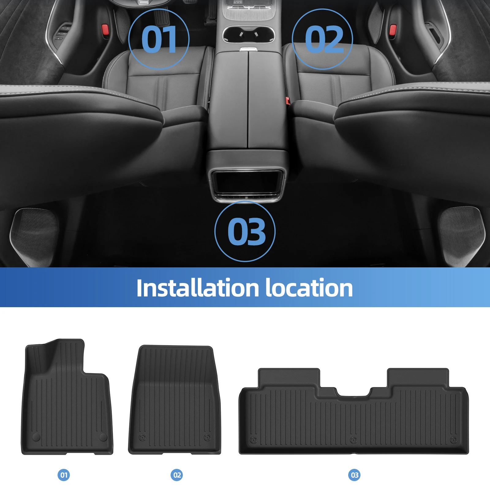 left-drive-for-xiaomi-su7-2026-car-floor-mats-cargo-liner-trunk-pad-tpe-3d-foot-mat-waterproof-interior-accessories-black