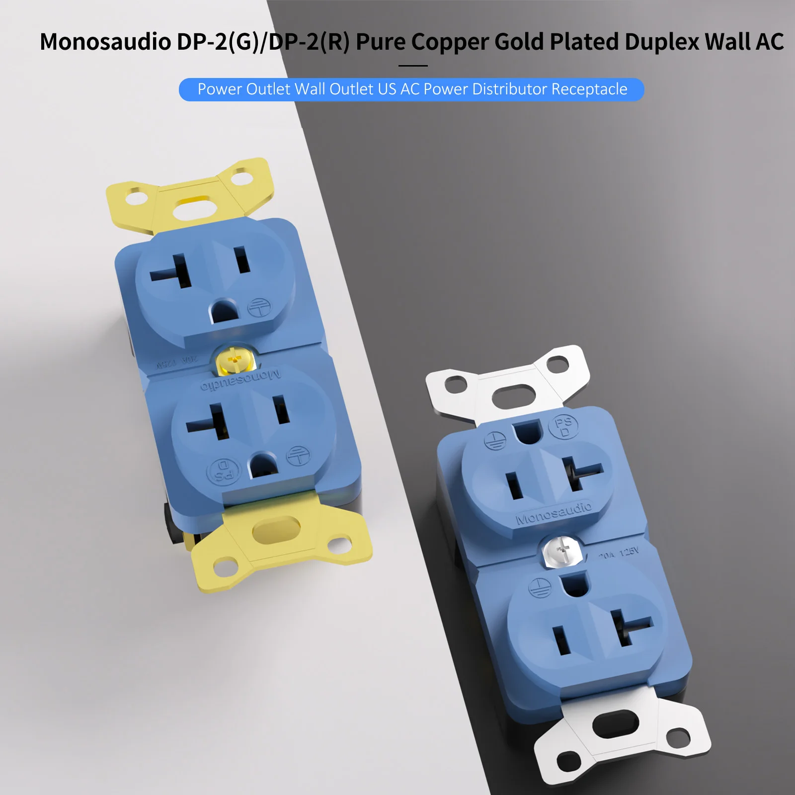 Monosaudio DP2(G)/(R) Duplex Wall AC Power Duplex Receptacles Wall Outlet Socket US AC Power จําหน่าย