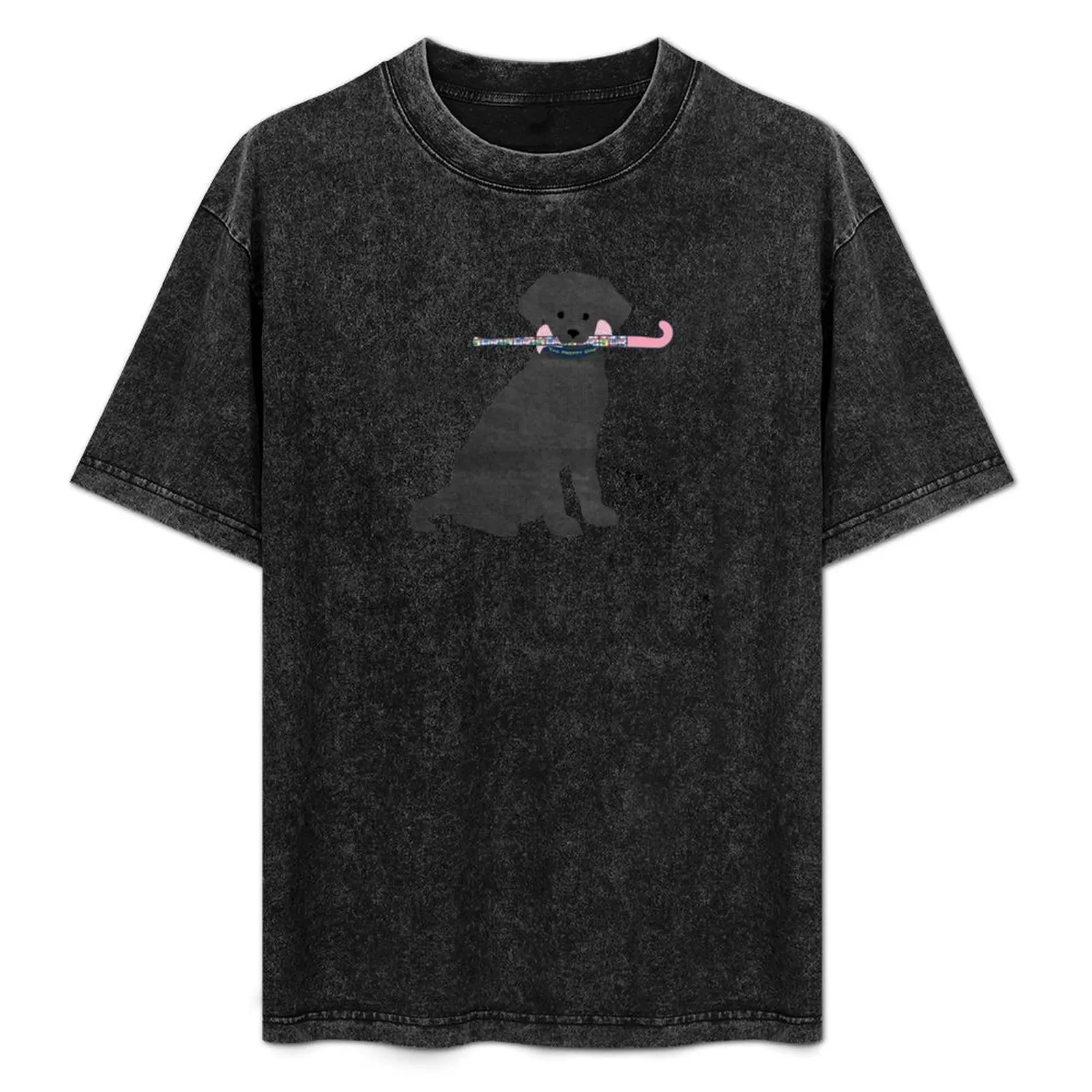 

Black Lab Retriever Preppy Madras Field Hockey Dog T-Shirt Regular Fit Plain Tee Shirt