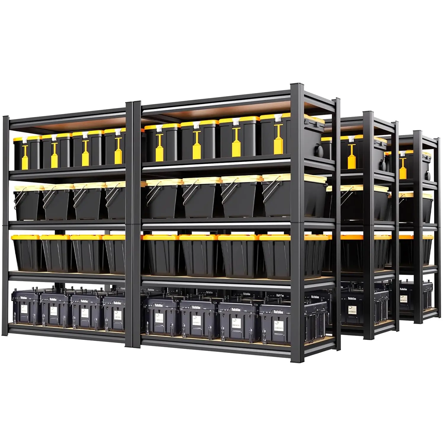 Set of 6 Heavy Duty Garage Shelving Unit, 71.2