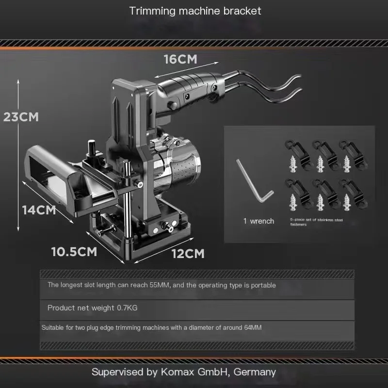 Locator Linear Track DIY Woodworking Tools Mortising Jig For Trimming Machine 2 in 1 Slotting Bracket Invisible Fasteners Punch