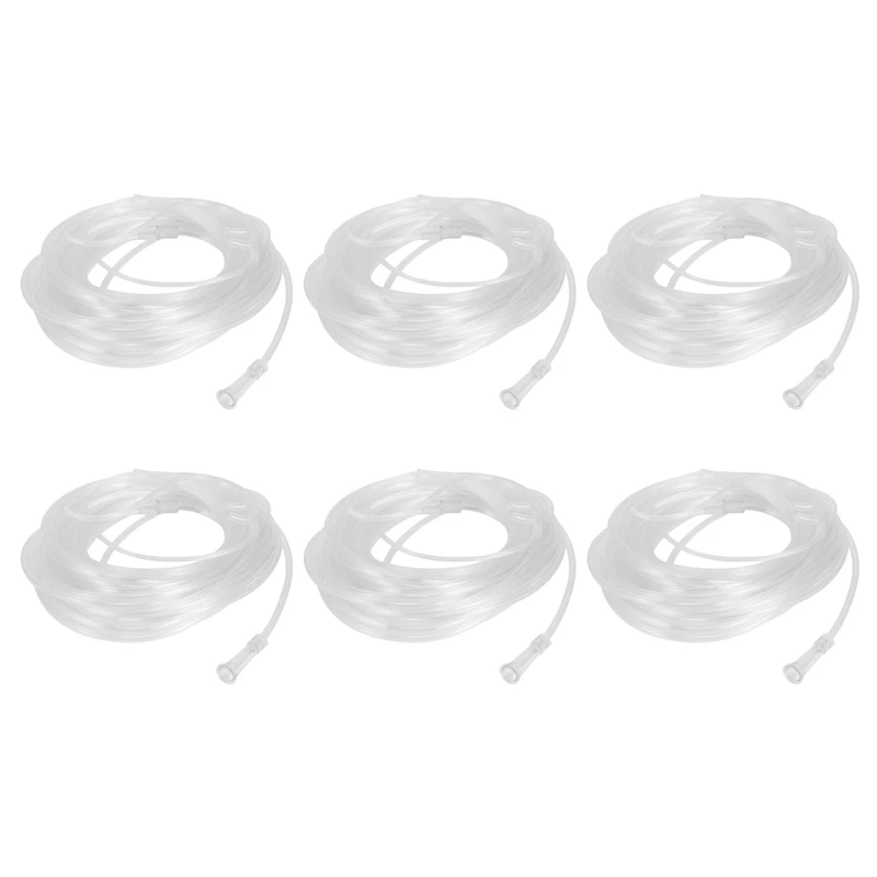 

6Pcs 8M Soft Nasal Oxygen Tube Nasal Oxygen Cannula Nasal Tube Suitable For Oxygen Generator