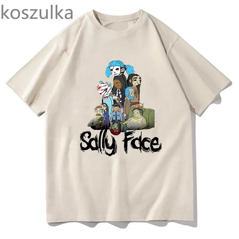 2023 Sally Face TShirt Game Shirt Harajuku Anime Clothes Women Men Fashion Casual Short-sleeve Tees TShirt Camisetas Streetwear