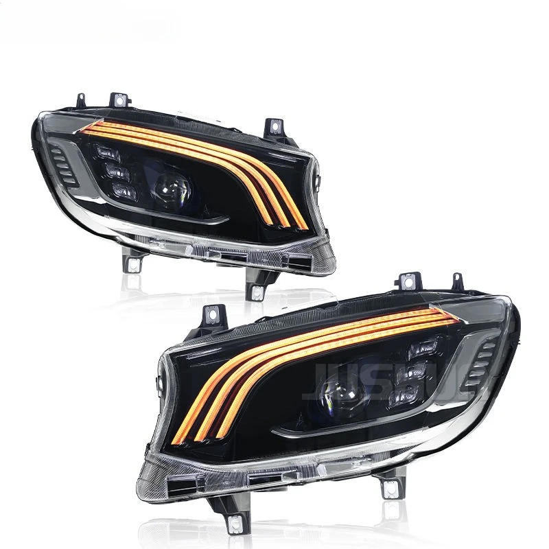 

For Benz Sprinter Full LED Headlights 2018 2019 2020 2021 W907 Headlamps DRL Dynamic Turn Signal LED Projector Lens Front Lights