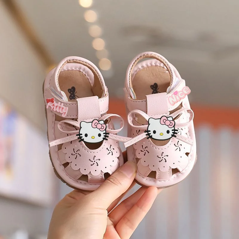 

hello kitty baby sandals children cartoon princess beach shoes soft-soled toddler shoes girls summer new Sanrio first walkers