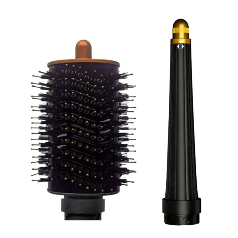

ABMK Smooth Hair Styling Tools-Smoothing Brush& Long Curling Iron Conical Barrels For Shark Flexstyle Curling Iron Textured Wave