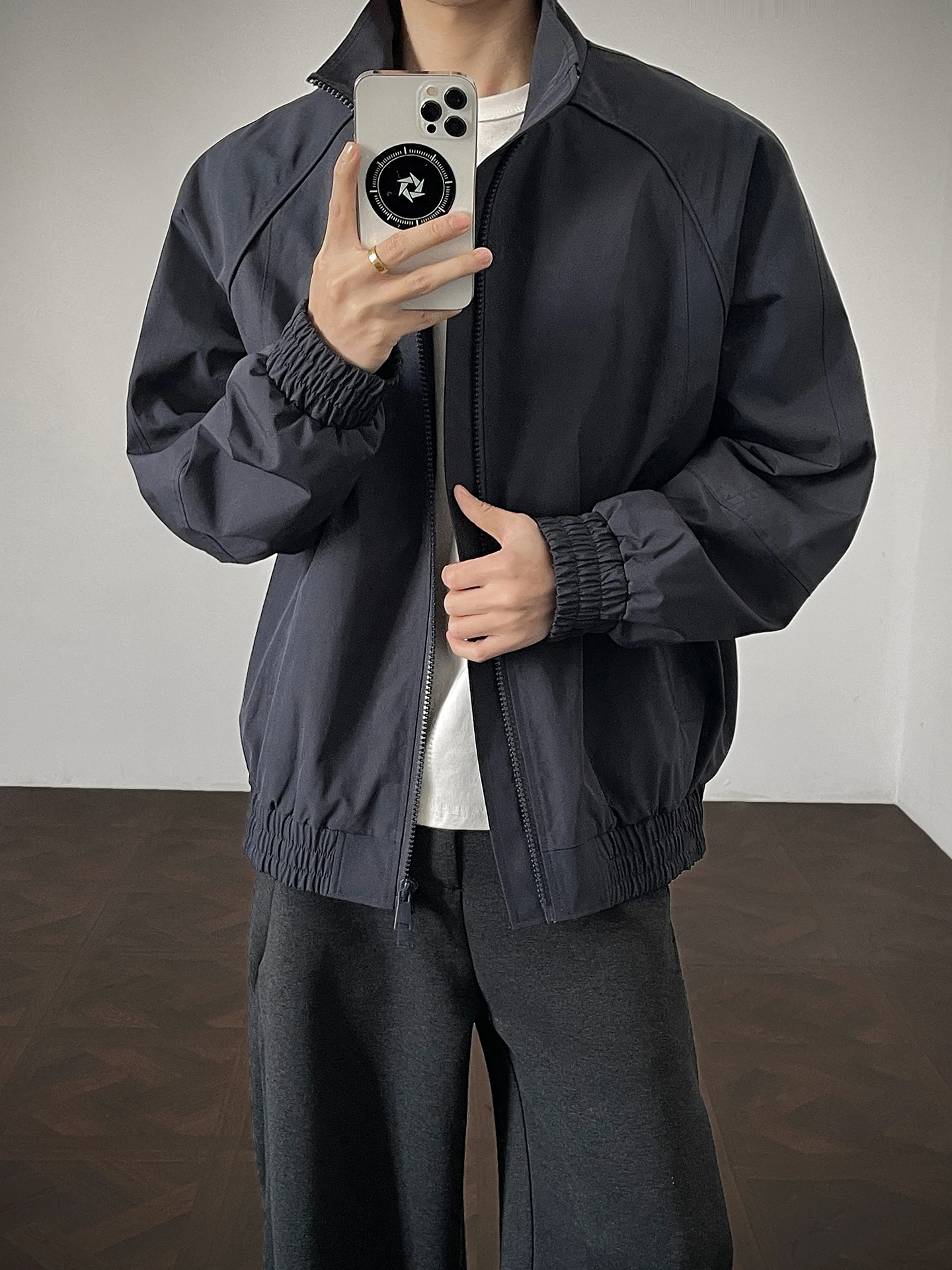 

Мужская свободная рабочая куртка Cleanfit Deconstructed Patchwork с воротником-стойкой, весенняя, модная, в американском стиле