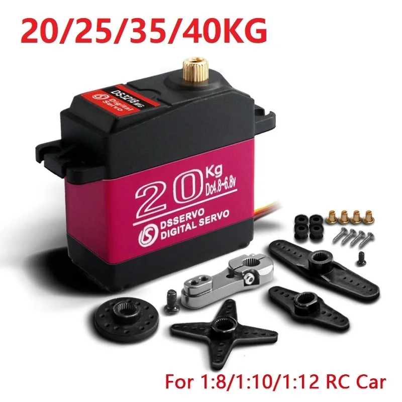 HOT Waterproof Servo 20Kg 25Kg 30Kg 35Kg 40Kg High Speed Servo Metal Gear Digital Servo RC Baja Servo For 1/8 1/10 RC Cars