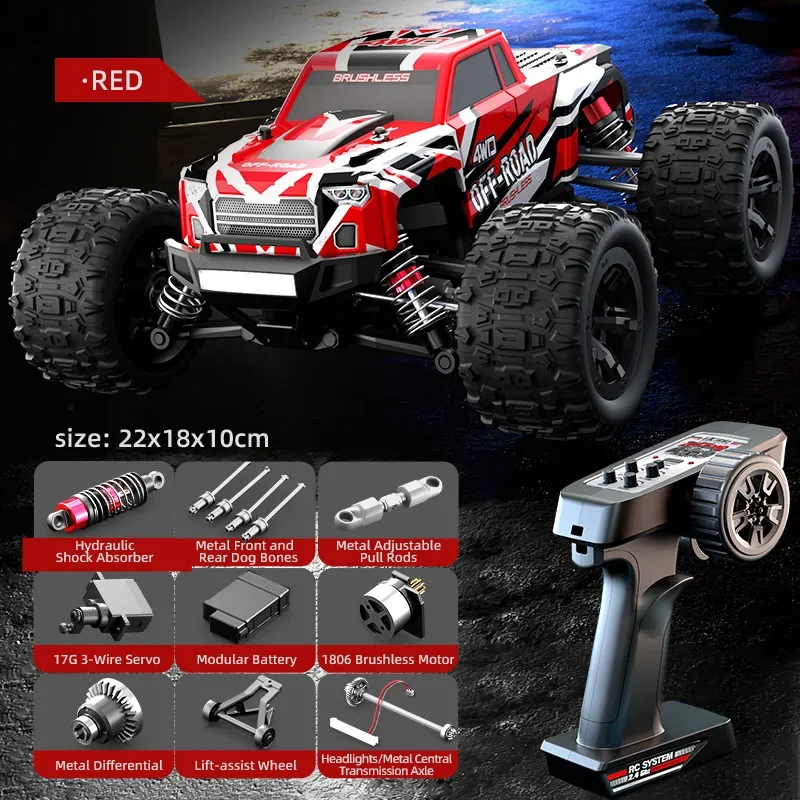 JJRC nuovo 40 km/h senza spazzole ad alta velocità 4x4 rc auto, modello di auto telecomandata 2.4G, grandefoot fuoristrada rc drift car, giocattoli per bambini