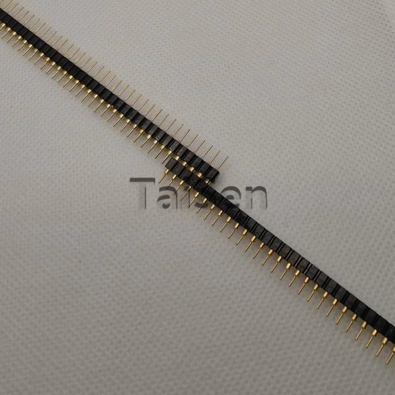 10 Stück Rundloch-Stiftleiste 2,54 mm Rastermaß Buchsenleiste Rundloch-Buchse Rundstift 1X40P Reines Kupfer Vergoldet – Detail 6