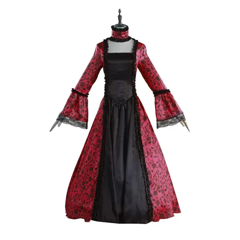 

Medieval Renaissance Gown Cosplay Palace Princess Dress Victorian Vintage Party Costume Lace Long Sexy Robe Hallow4;v'5,f;6.j;8'