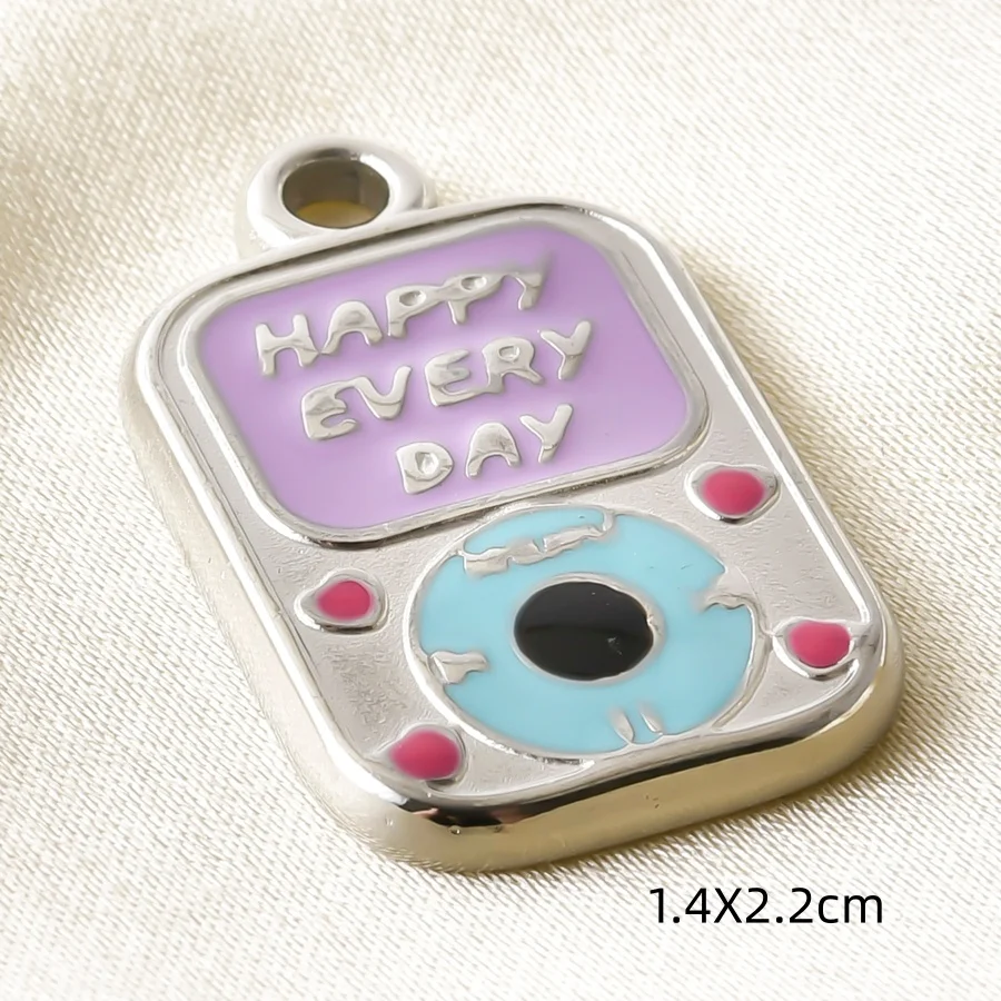 3 Stück/Set Öltropfen-Kuchen-Haartrockner Alltagsbedarf Charm Edelstahl-Anhänger für Schmuckherstellung Mädchen-Anhänger DIY Bastelbedarf – Detail 16
