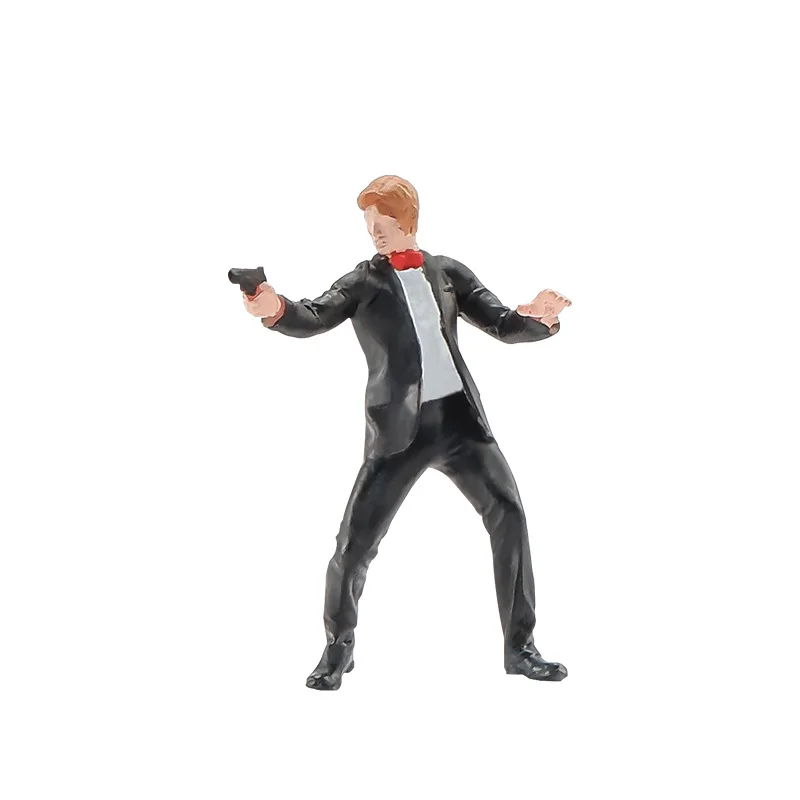 1:64 Anime spia Figura Mini bambola Modello in miniatura Puntelli fotografia Modello di scena Tavolo di sabbia fai da te ornamento paesaggistico Regalo