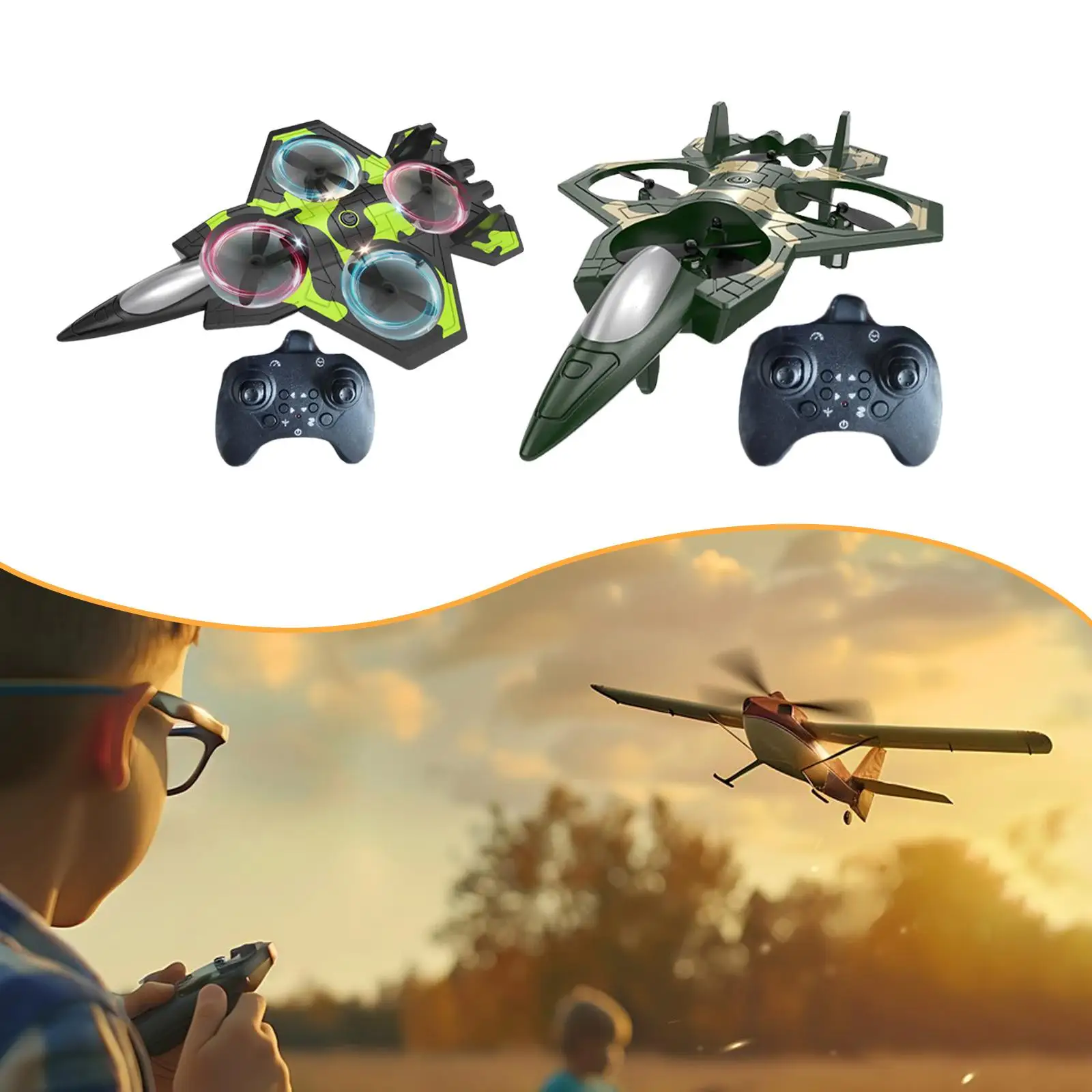 RC الطائرات هدية عيد ميلاد خفيفة الوزن أنيقة حيلة لفة جيت مقاتلة هواية طائرة شراعية RC للأطفال البالغين الأولاد المبتدئين #4