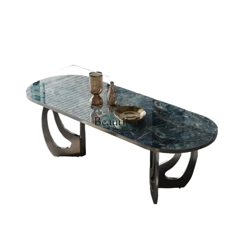 

Italian slate large apartment luxury hotel commercial rectangular marble dining table