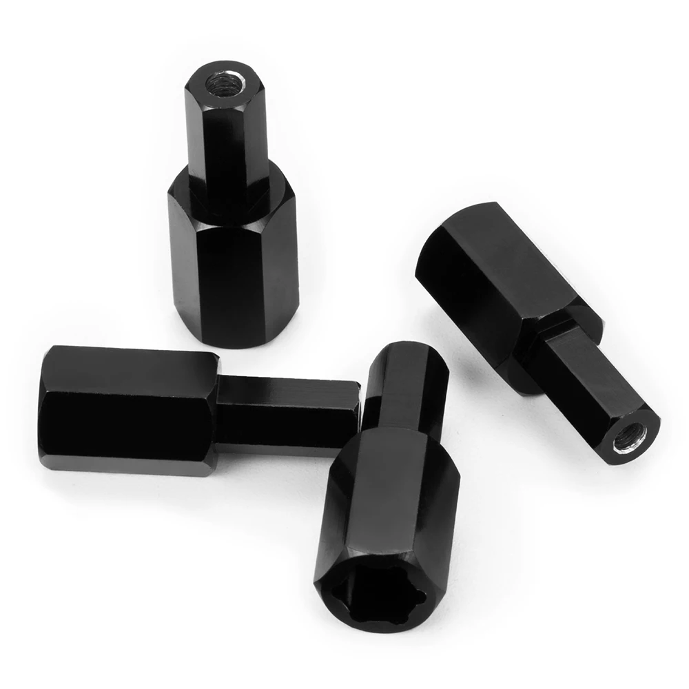 MIBIDAO 4 Stuks 5mm Aluminium + 12.5mm Uitgebreide Adapters Conversie voor WPL C34 C24 1/16 RC Auto upgrade Onderdelen