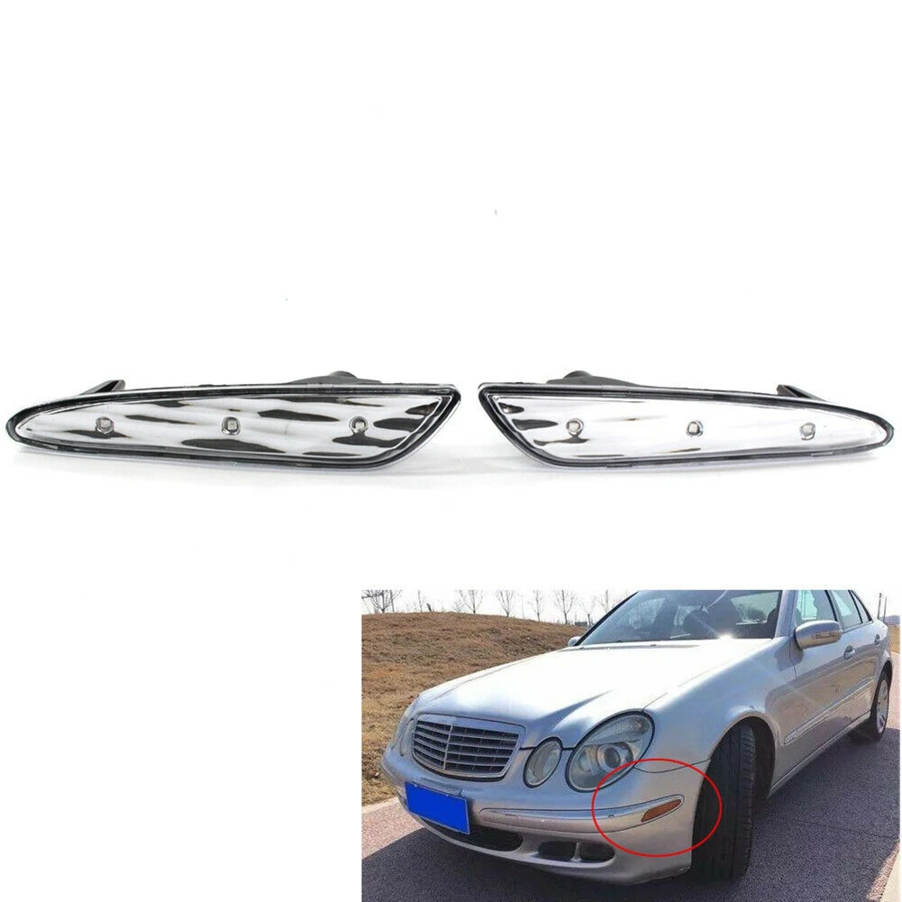 Left&Right LED White Side Marker Light Bumper Turn Signal Lamps for Mercedes-Benz W211 E-Class 2003-06 2118200121