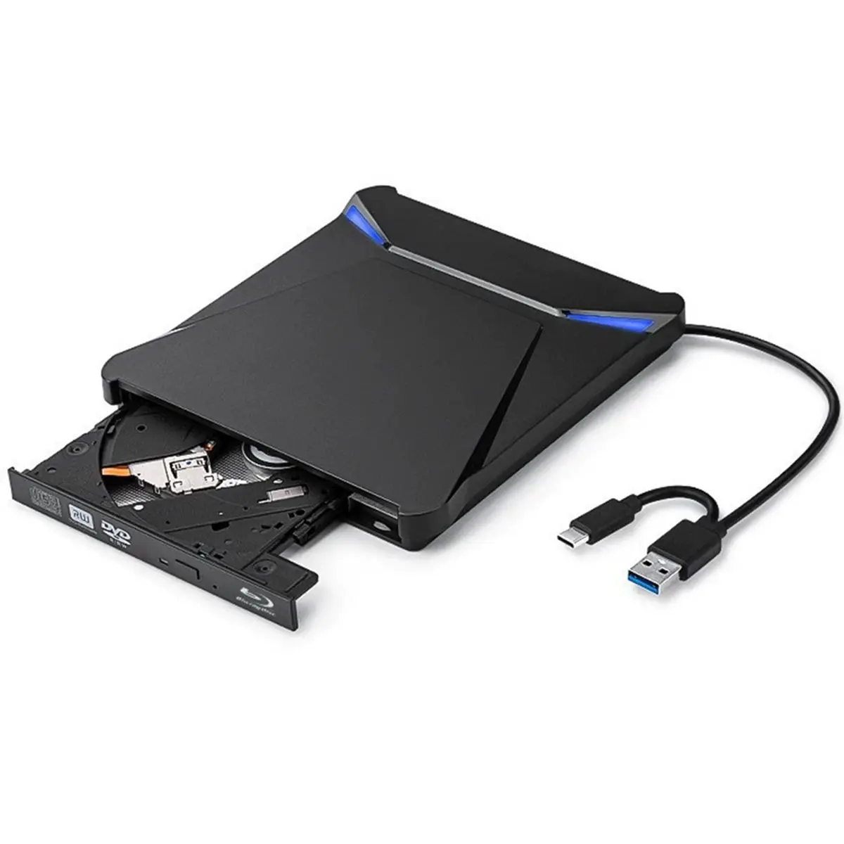 ★♠♥Y1425A Hot Sale-Blu-Ray Burner USB3.0 External Optical DVD Drive Recorder 3D Blu-Ray Players Writer Reader for Laptop PC Linu